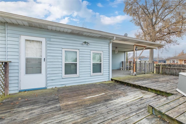 view of wooden deck