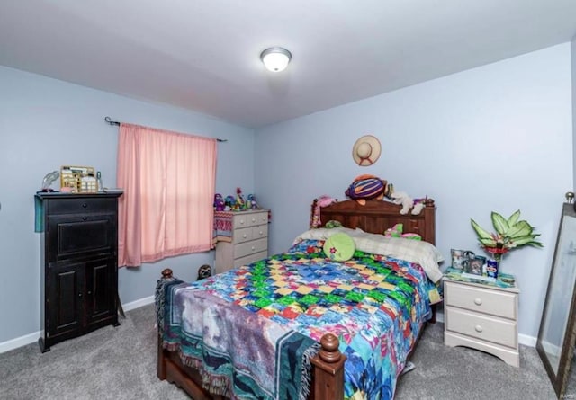 bedroom with carpet floors