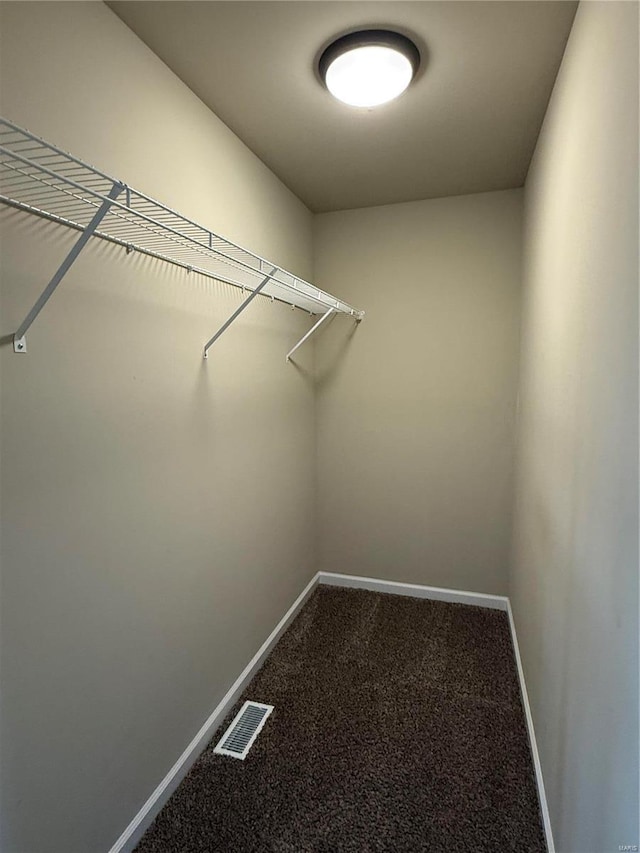 walk in closet featuring carpet