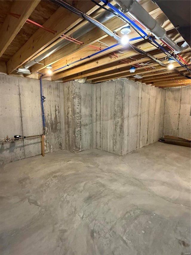 view of basement