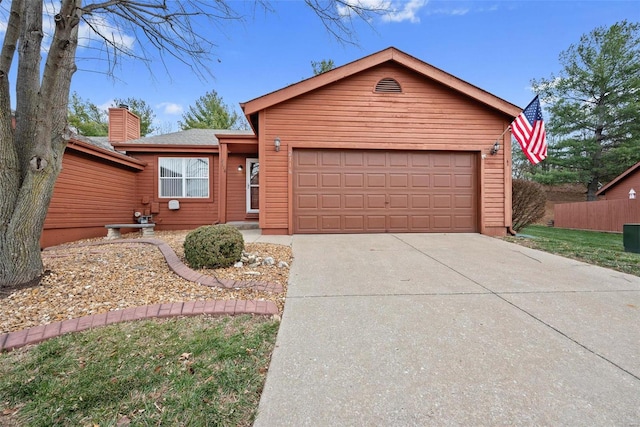 ranch-style house with a garage