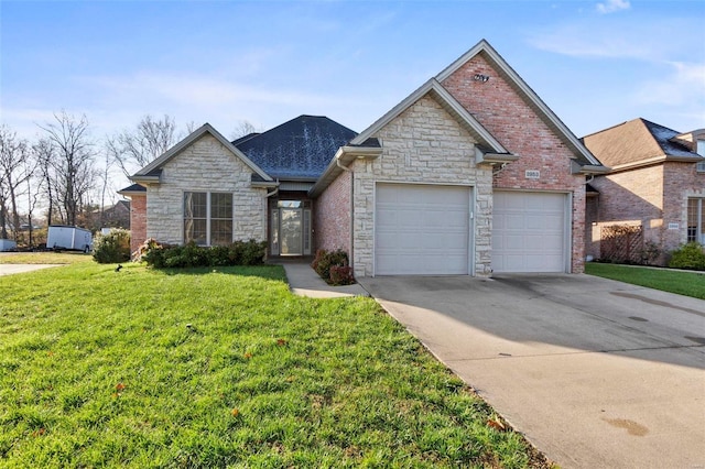 view of front of house with a front yard