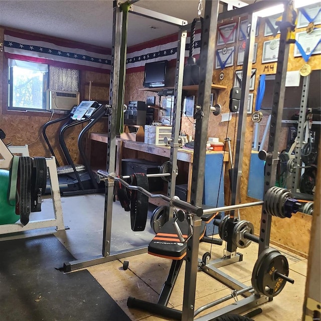 workout room with cooling unit