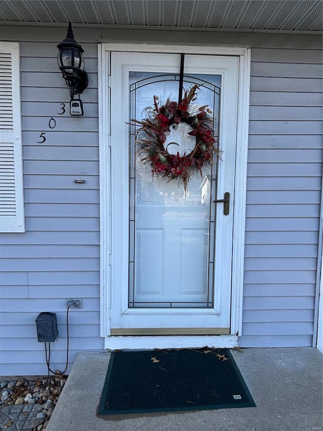 view of doorway to property