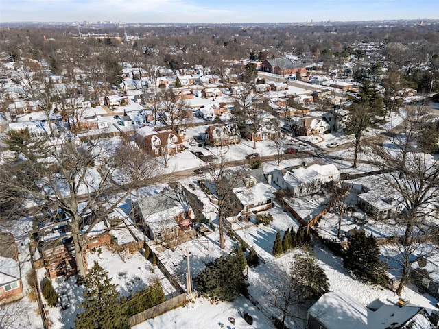 view of snowy aerial view