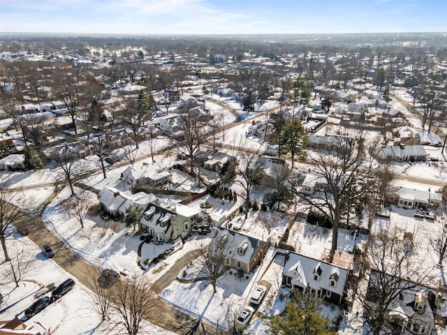 view of snowy aerial view