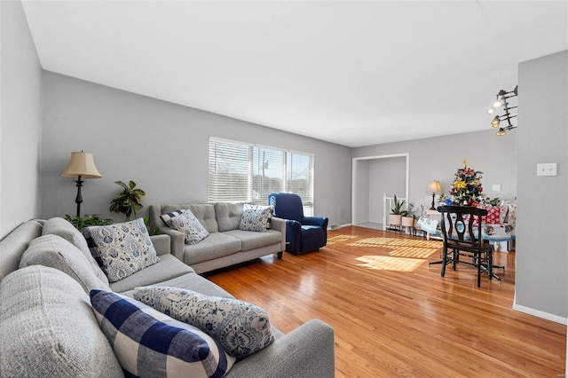 living room featuring hardwood / wood-style floors