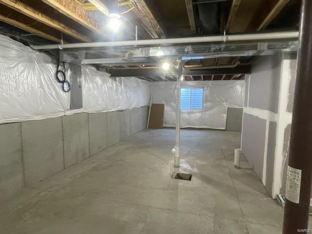 view of basement