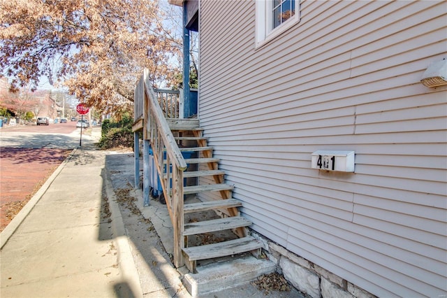 view of stairs