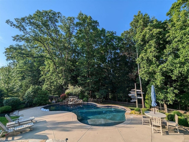 view of pool with a patio