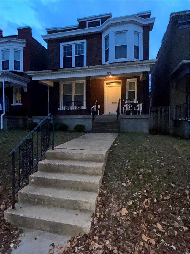 view of front of home with a porch