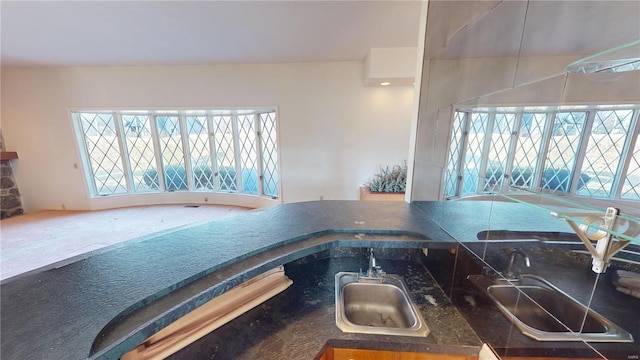 kitchen with plenty of natural light and sink