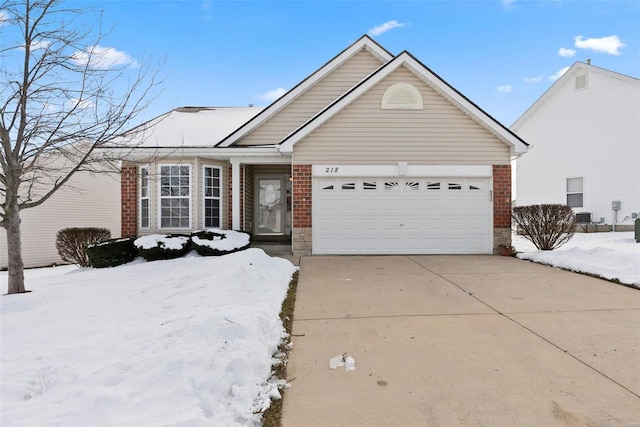 view of front of house featuring a garage