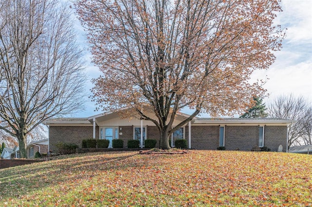 ranch-style house with a front yard