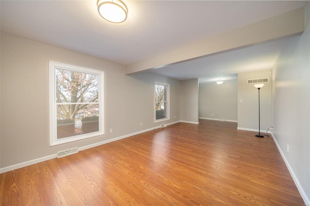 empty room featuring light hardwood / wood-style flooring