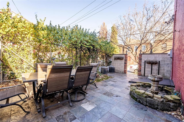 view of patio / terrace featuring central AC