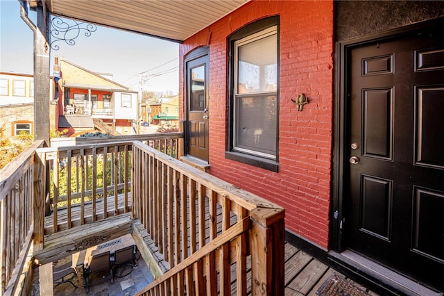 deck featuring covered porch