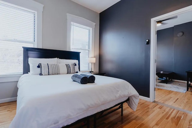 bedroom featuring hardwood / wood-style floors