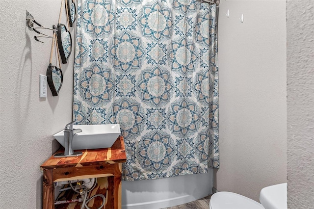 bathroom with sink and toilet