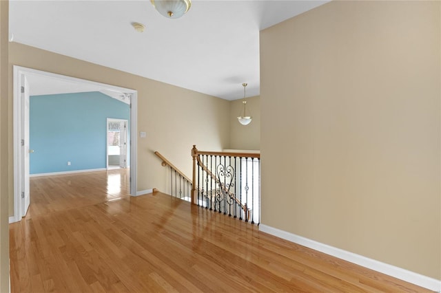 hall featuring light wood-type flooring