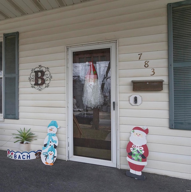 view of doorway to property