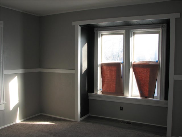 view of carpeted spare room