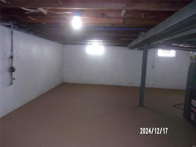 view of basement