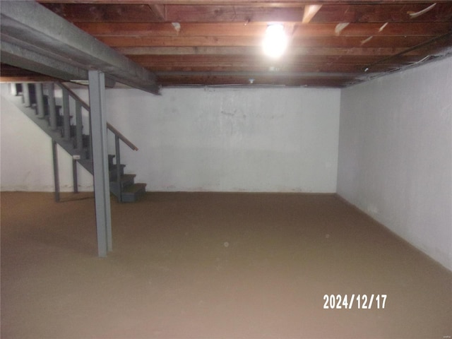 view of basement