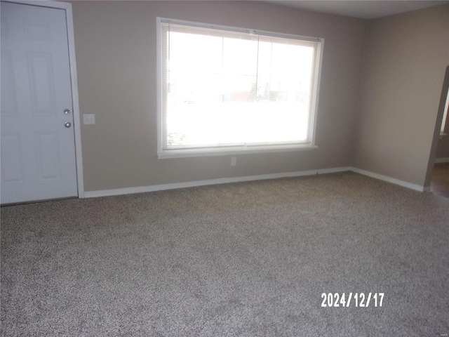 view of carpeted empty room