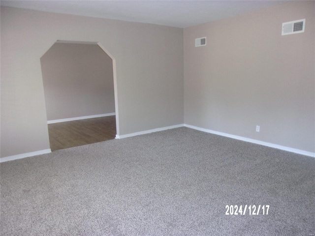 view of carpeted empty room