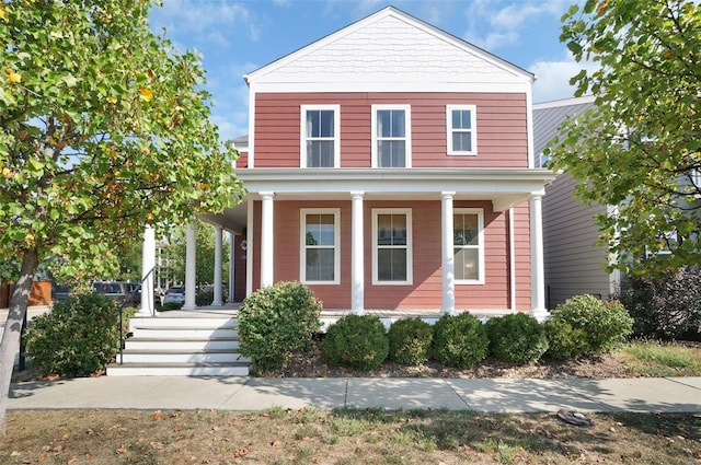 view of front of home with a porch