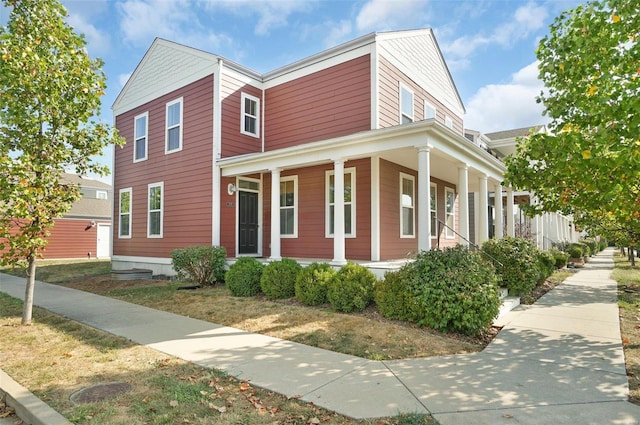 view of front of home with a porch