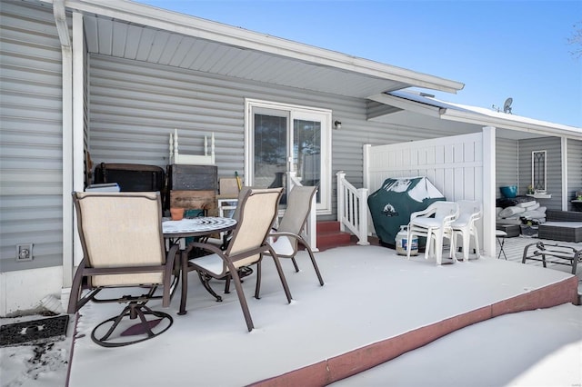 view of patio / terrace featuring outdoor dining space