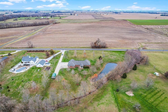 bird's eye view featuring a rural view