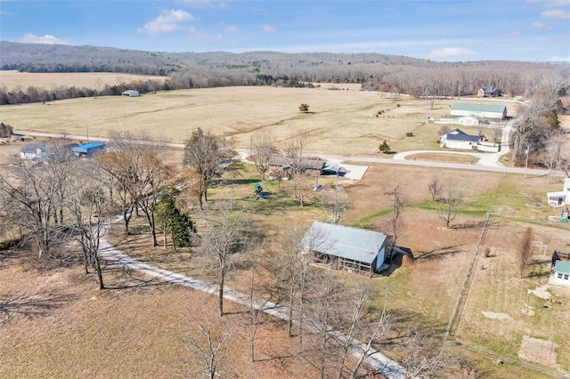 drone / aerial view with a rural view