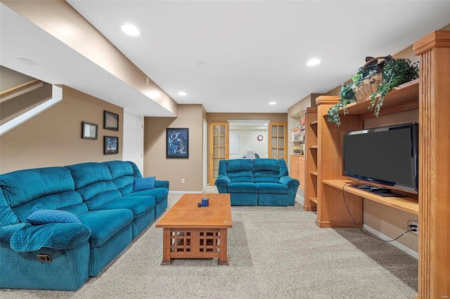 view of carpeted living room