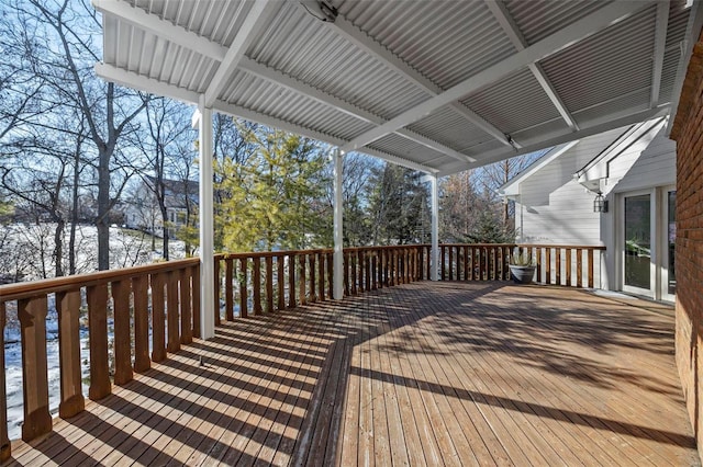 view of wooden terrace