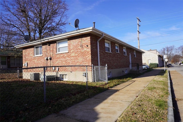 view of property exterior featuring central air condition unit