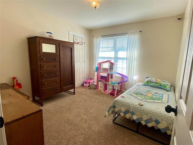 bedroom with carpet floors