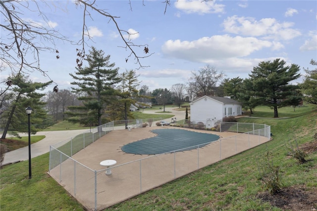 exterior space with a patio area and a yard