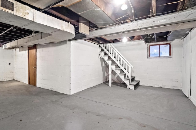 view of basement