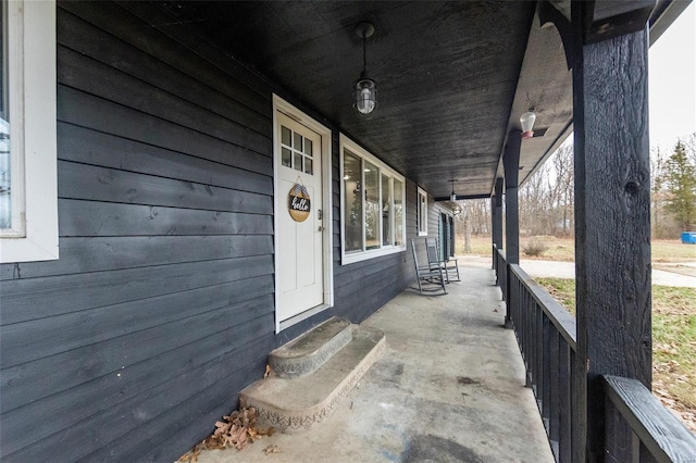 view of patio with covered porch