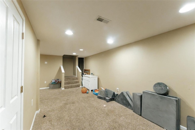 interior space with carpet flooring