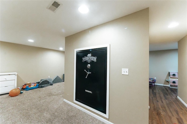 interior space featuring dark hardwood / wood-style floors