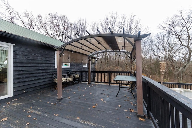 view of wooden terrace