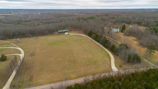 drone / aerial view featuring a rural view