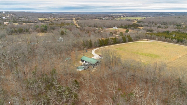 drone / aerial view featuring a rural view