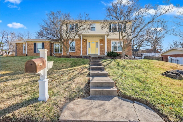 view of front of house with a front yard