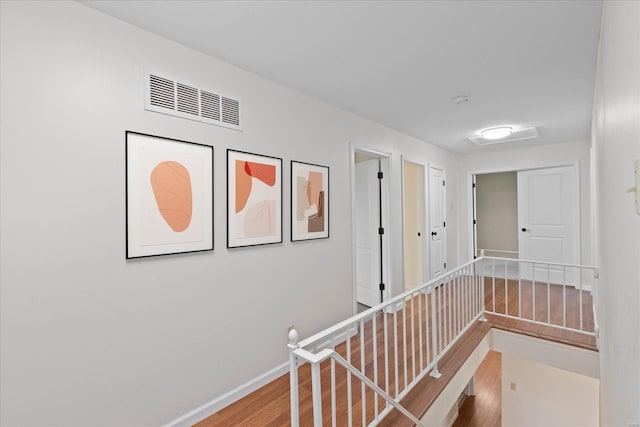 hall featuring hardwood / wood-style flooring