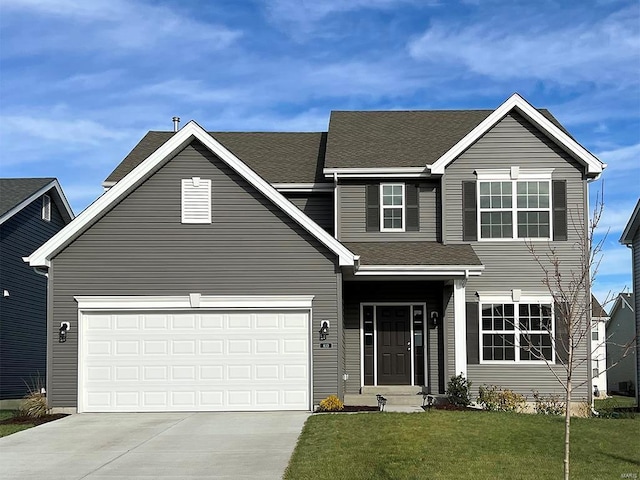 view of front of property with a front yard